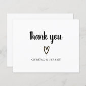 Mariage simple à coeur mignon budget Carte de reme (Devant / Derrière)