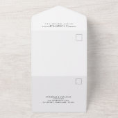 mariage simple blanc dans une seule invitation (Dehors)