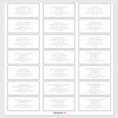 Mariage simple  bleu ardoise Étiquettes de adresse (Feuille)