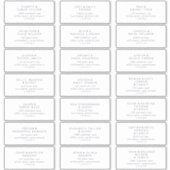 Mariage simple  bleu ardoise Étiquettes de adresse (Devant)