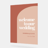 Mariage simple chic pêche en terre cuite (Angle)