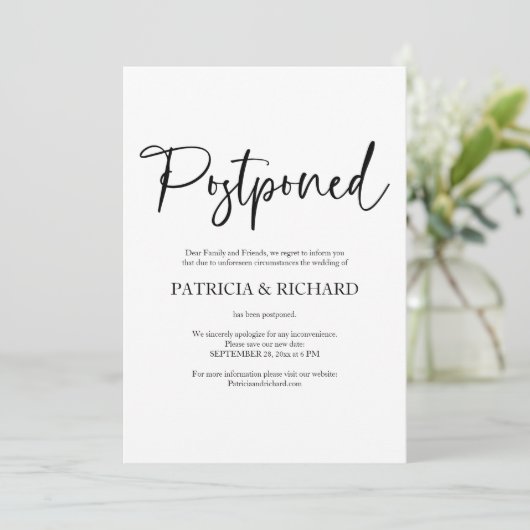 Mariage simple chic repoussé Faire-part (Debout devant)