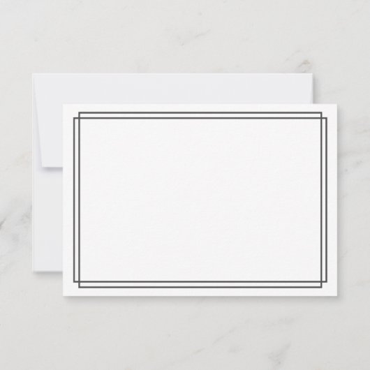 Mariage simple classique élégant cadre RSVP (Dos)