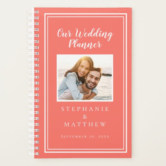 Mariage simple corail et blanc sur mesure (Devant)