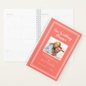 Mariage simple corail et blanc sur mesure (Devant avec enveloppe)