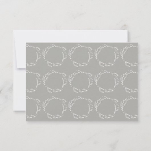 Mariage simple de germe gris et blanc RSVP (Dos)