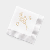 Mariage simple de monogramme floral (Gauche)