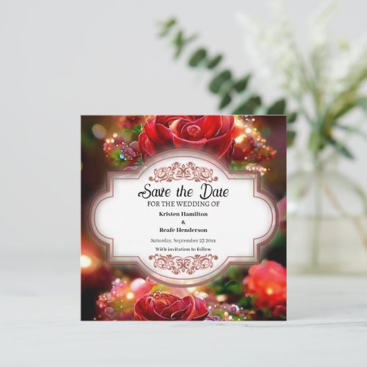 Mariage Simple Enregistrer La Carte Date (Debout devant)