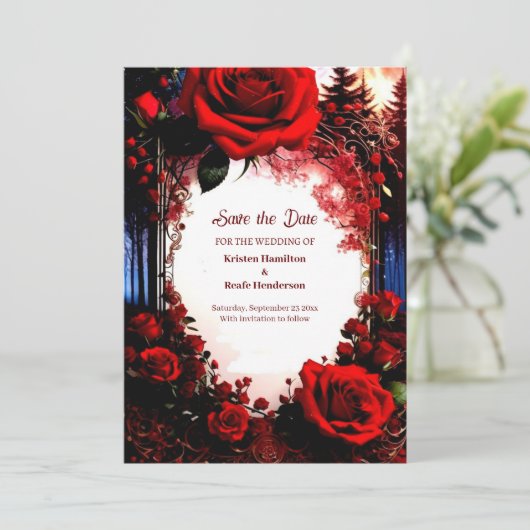 Mariage Simple Enregistrer La Carte Date (Debout devant)