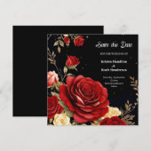 Mariage simple Enregistrer la carte de date (Devant / Derrière)