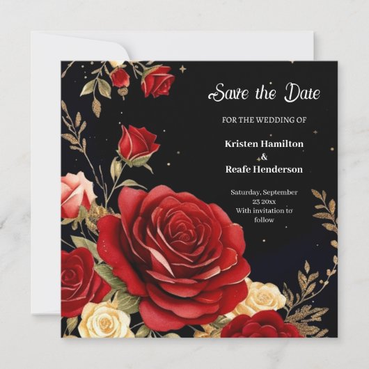 Mariage simple Enregistrer la carte de date (Devant)