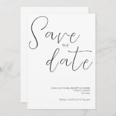 Mariage simple Enregistrer la date Invitation (Devant / Derrière)