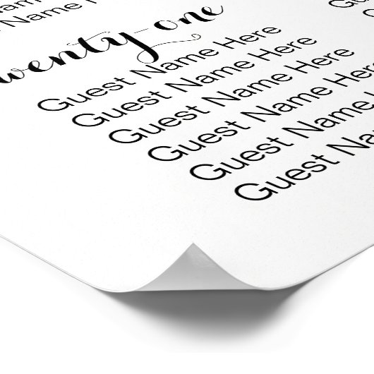 Mariage simple et chic -Plus de tables | Tableau d (Coin)