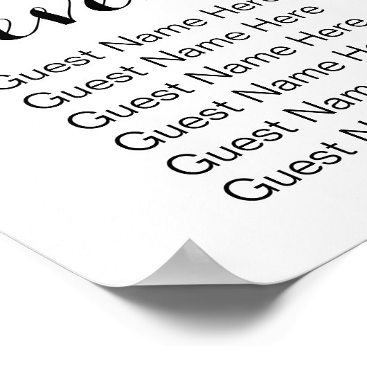 Mariage simple et chic | Tableau de sièges (Coin)