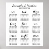 Mariage simple et chic | Tableau de sièges (Devant)