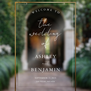 Mariage simple et élégant Accueil transparent