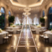 Mariage simple et élégant Accueil transparent