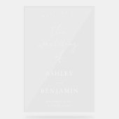 Mariage simple et élégant Accueil transparent (Recto)