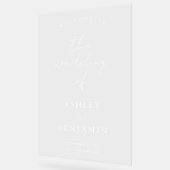 Mariage simple et élégant Accueil transparent (Angle)