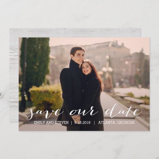 Mariage Simple Et Facile Enregistrer La Carte Date (Devant / Derrière)