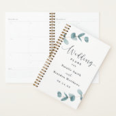 Mariage simple Eucalyptus feuille cadre et calligr (Devant avec enveloppe)