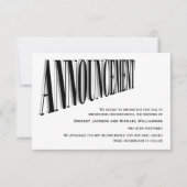 Mariage simple Faire-part reporté (Devant)