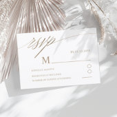 Mariage simple Faux Gold Calligraphy RSVP