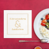 Mariage simple Fiançailles de luxe Nom duple