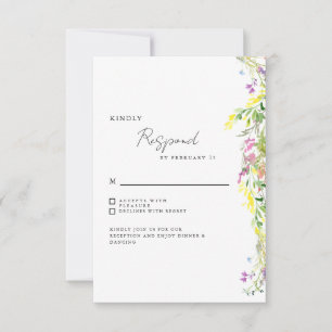Mariage simple Fleur sauvage RSVP