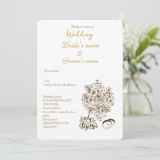 mariage simple invitation (Debout devant)