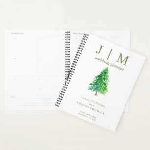 Mariage simple jour aquarelle arbre forestier