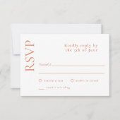 Mariage simple minimal blanc agrumes Grove RSVP (Devant)