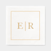 Mariage simple Monogramme élégant (Recto)