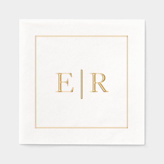 Mariage simple Monogramme élégant (Recto)