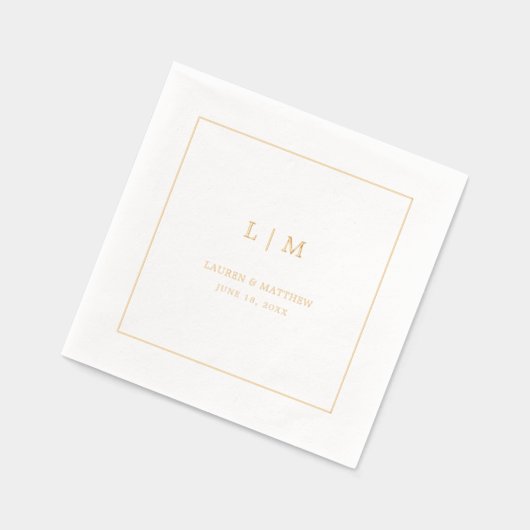 Mariage simple Monogramme élégant (Gauche)