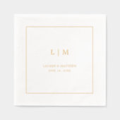 Mariage simple Monogramme élégant (Recto)