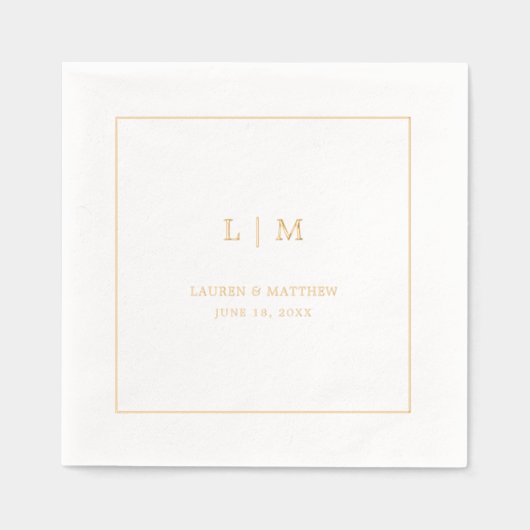 Mariage simple Monogramme élégant (Recto)