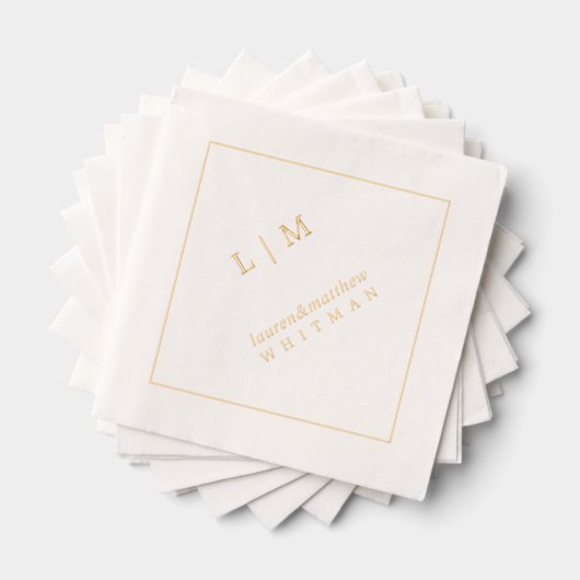 Mariage simple Monogramme élégant (Insitu (empilé))