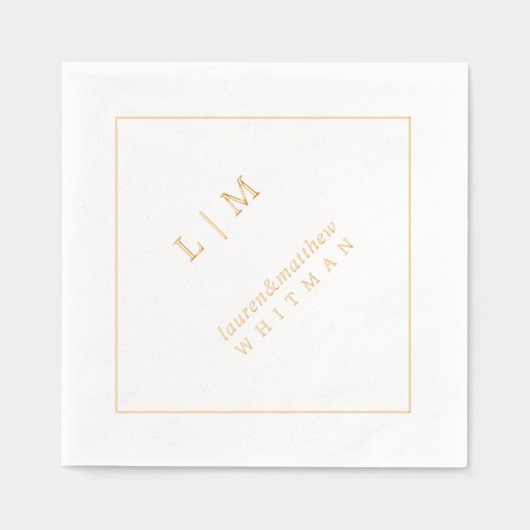 Mariage simple Monogramme élégant (Recto)