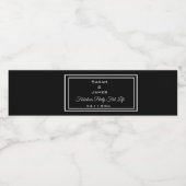 Mariage simple noir et blanc Étiquettes bouteille  (Étiquettes simples)