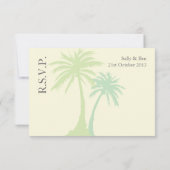 Mariage simple Palm Tree RSVP (Dos)