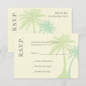 Mariage simple Palm Tree RSVP (Devant / Derrière)