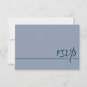 Mariage simple RSVP Calligraphie Dusty Blue (Devant)