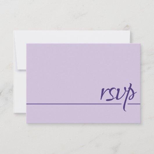 Mariage simple RSVP Purple Lilac (Devant)