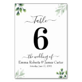 Mariage simple vert Numéro de table (Par défaut)