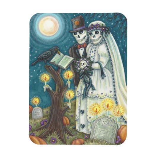 Mariage SKELETON DANS LE Rectangle DE MAGNET DU CE (Vertical)