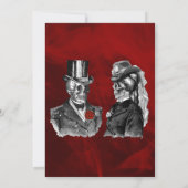 Mariage Skeleton Skuls Invitation (Dos)
