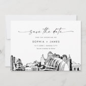 Mariage Skyline Kansas City Enregistrer la carte D (Devant)