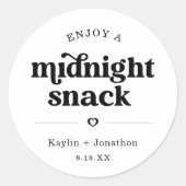 Mariage Snack de minuit Favoriser les Étiquettes (Devant)