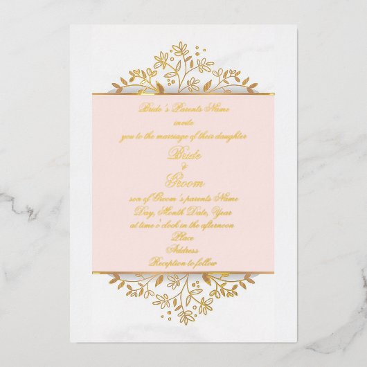 Mariage Softness Mariage Foil Invitations (Recto)